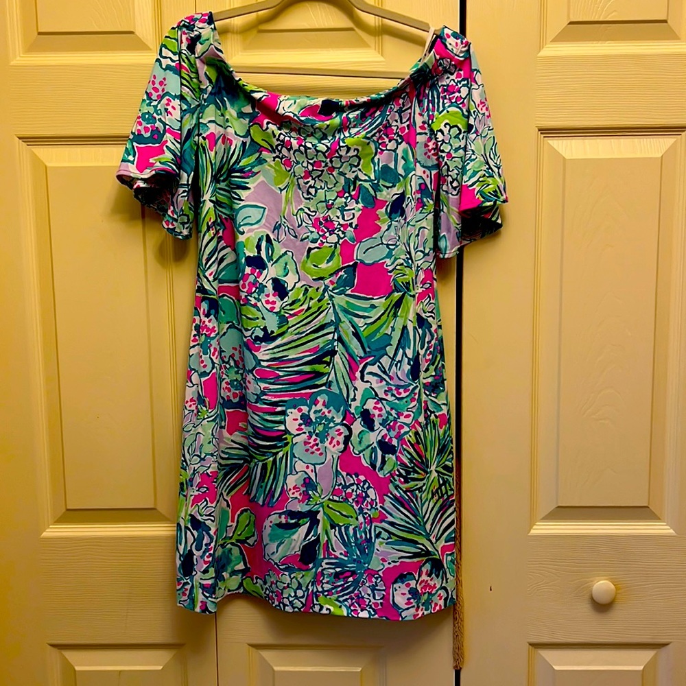Like New Lilly Pulitzer Fawcett Off The Shoulder Dress Size Medium